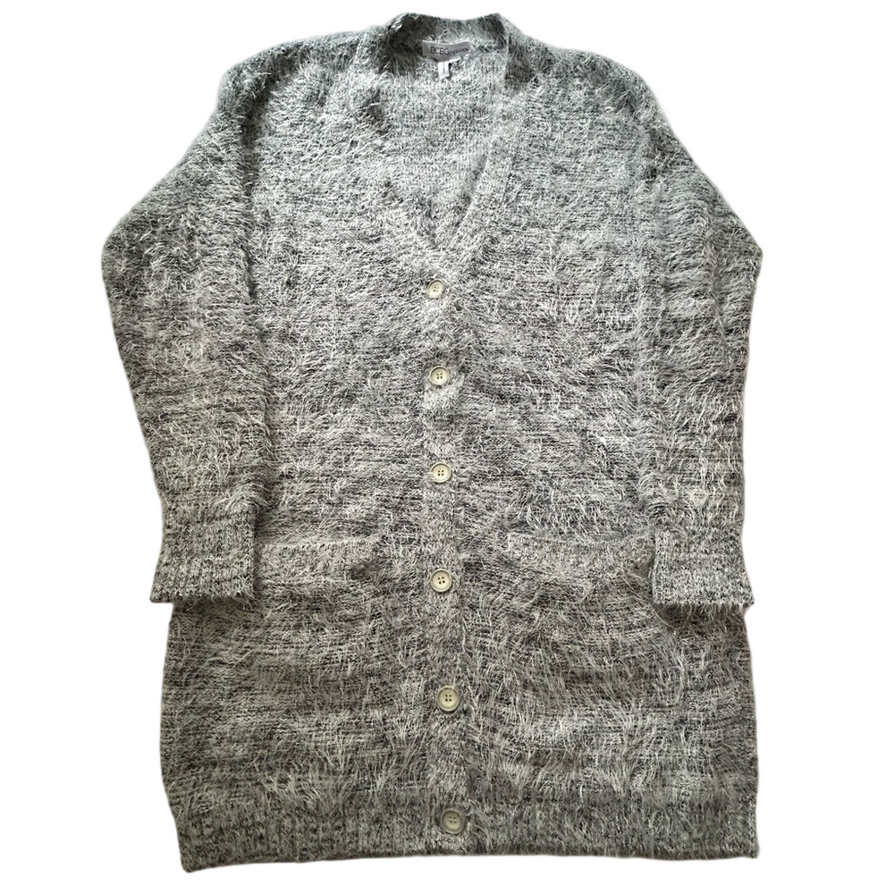 BCBGeneration Soft Long Grey BCBG Cardigan Medium Large